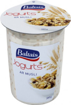 Baltais jogurts ar musli