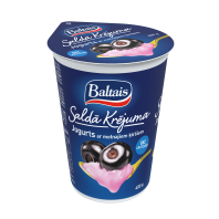 Baltais Saldā Krējuma jogurts ar melnajiem ķiršiem