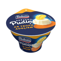 Krējuma pudiņš ar tropu augļiem